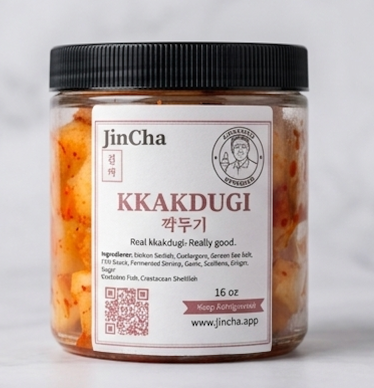 JinCha Kkakdugi — Cubed Daikon Radish Kimchi